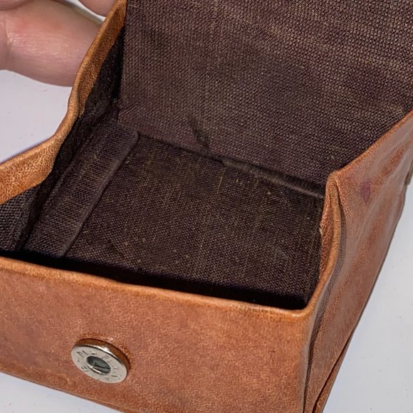 Small Leather Coin Purse Pocket Hammered Woman Image - Picture 4 of 5